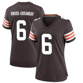 Women's Jeremiah Owusu-Koramoah Brown Game Team Color Football Jersey