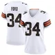 Women's Jerome Ford White Game Football Jersey