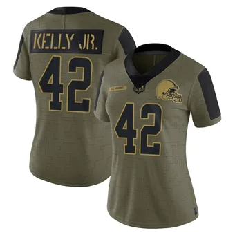 Women's John Kelly Jr. Olive Limited 2021 Salute To Service Football Jersey