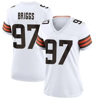 Women's Jowon Briggs White Game Football Jersey