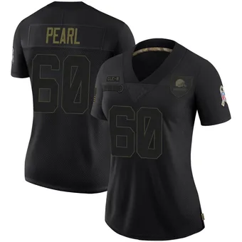 Women's Julian Pearl Black Limited 2020 Salute To Service Football Jersey