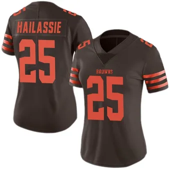 Women's Kahlef Hailassie Brown Limited Color Rush Football Jersey