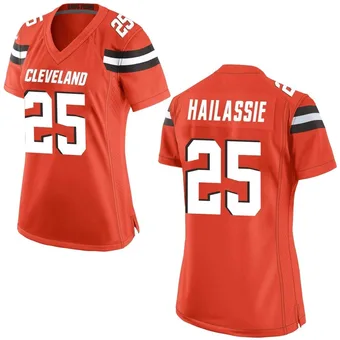 Women's Kahlef Hailassie Orange Game Alternate Football Jersey