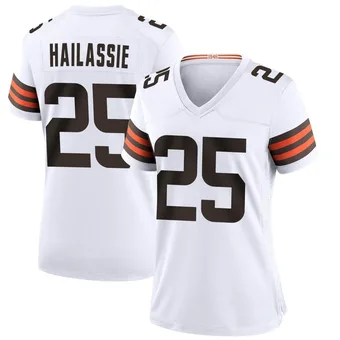 Women's Kahlef Hailassie White Game Football Jersey