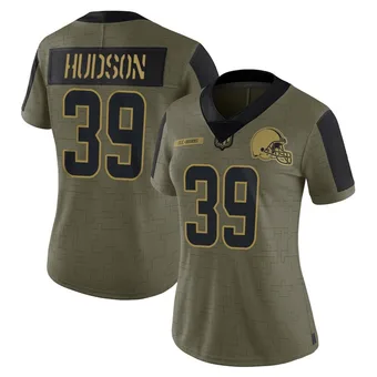 Women's Khaleke Hudson Olive Limited 2021 Salute To Service Football Jersey