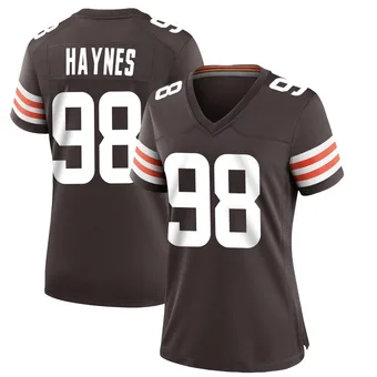 Women's Marcus Haynes Brown Game Team Color Football Jersey