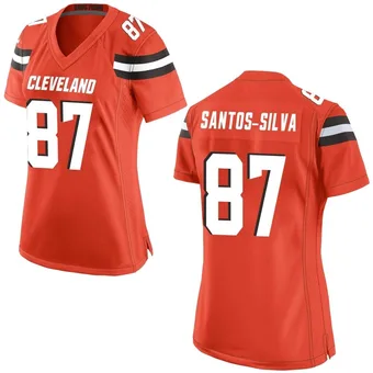 Women's Marcus Santos-Silva Orange Game Alternate Football Jersey