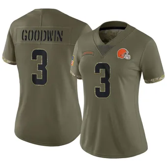 Women's Marquise Goodwin Olive Limited 2022 Salute To Service Football Jersey