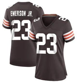 Women's Martin Emerson Jr. Brown Game Team Color Football Jersey