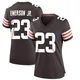 Women's Martin Emerson Jr. Brown Game Team Color Football Jersey