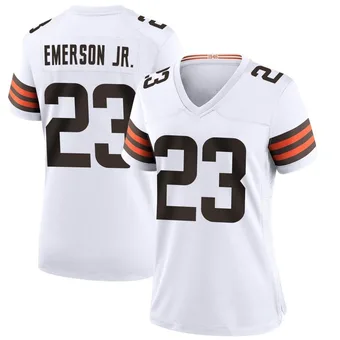 Women's Martin Emerson Jr. White Game Football Jersey