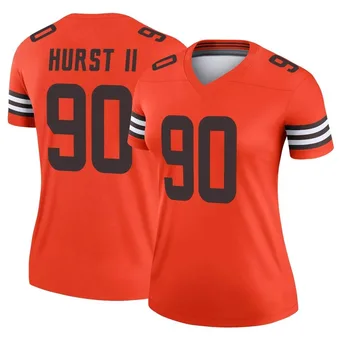 Women's Maurice Hurst II Orange Legend Inverted Football Jersey