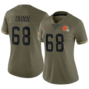 Women's Michael Dunn Olive Limited 2022 Salute To Service Football Jersey