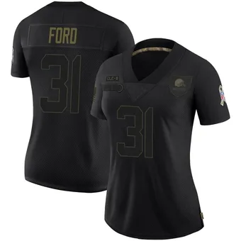 Women's Mike Ford Jr. Black Limited 2020 Salute To Service Football Jersey