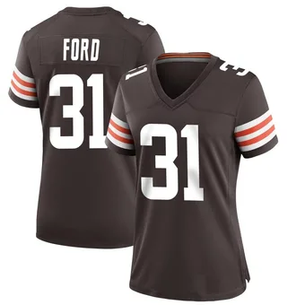 Women's Mike Ford Jr. Brown Game Team Color Football Jersey