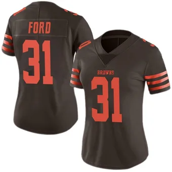 Women's Mike Ford Jr. Brown Limited Color Rush Football Jersey