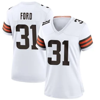 Women's Mike Ford Jr. White Game Football Jersey