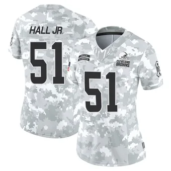 Women's Mike Hall Jr. Arctic Camo Limited 2024 Salute to Service Football Jersey