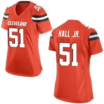 Women's Mike Hall Jr. Orange Game Alternate Football Jersey