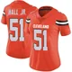 Women's Mike Hall Jr. Orange Limited Alternate Vapor Untouchable Football Jersey