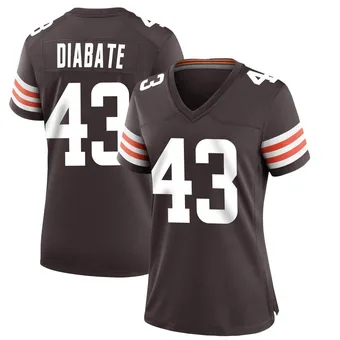 Women's Mohamoud Diabate Brown Game Team Color Football Jersey