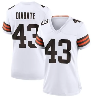 Women's Mohamoud Diabate White Game Football Jersey