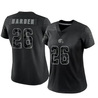 Women's Myles Harden Black Limited Reflective Football Jersey