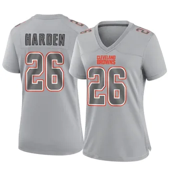 Women's Myles Harden Gray Game Atmosphere Fashion Football Jersey