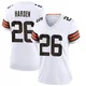 Women's Myles Harden White Game Football Jersey