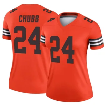 Women's Nick Chubb Orange Legend Inverted Football Jersey