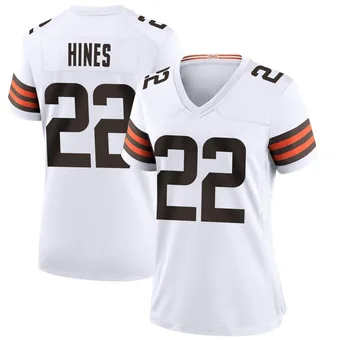 Women's Nyheim Hines White Game Football Jersey