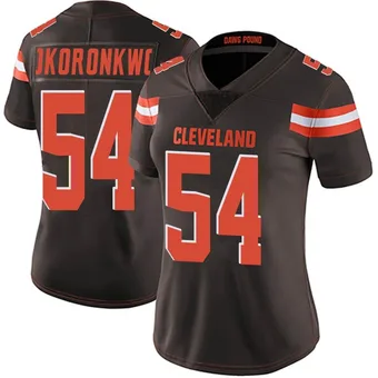 Women's Ogbo Okoronkwo Brown Limited Team Color Vapor Untouchable Football Jersey