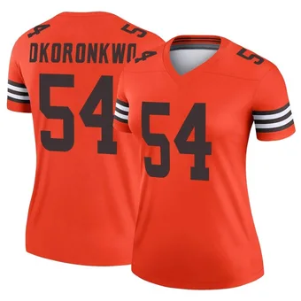 Women's Ogbo Okoronkwo Orange Legend Inverted Football Jersey