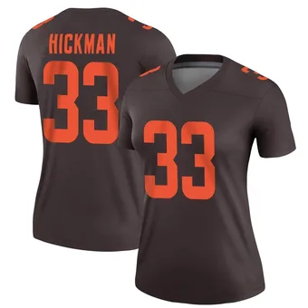 Women's Ronnie Hickman Brown Legend Alternate Football Jersey