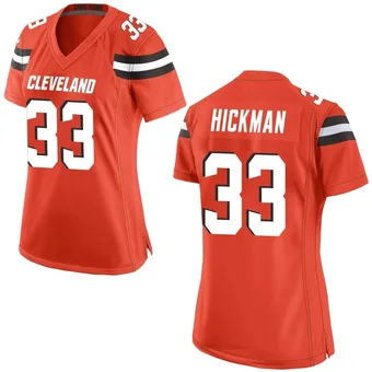 Women's Ronnie Hickman Orange Game Alternate Football Jersey