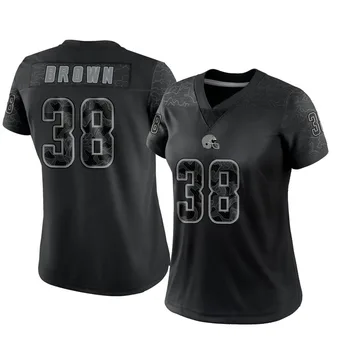 Women's Tony Brown II Black Limited Reflective Football Jersey