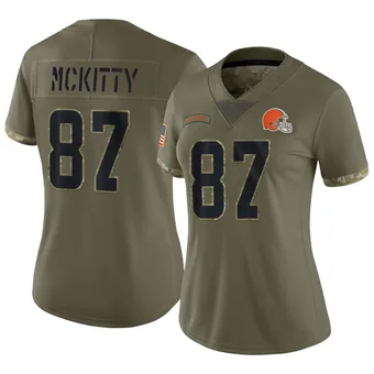 Women's Tre' McKitty Olive Limited 2022 Salute To Service Football Jersey