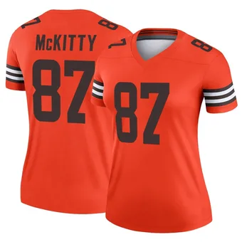 Women's Tre' McKitty Orange Legend Inverted Football Jersey