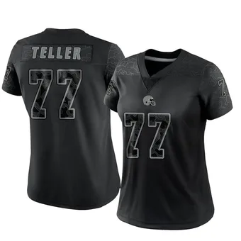 Women's Wyatt Teller Black Limited Reflective Football Jersey