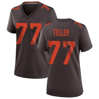 Women's Wyatt Teller Brown Game Alternate Football Jersey