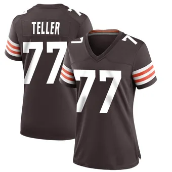 Women's Wyatt Teller Brown Game Team Color Football Jersey