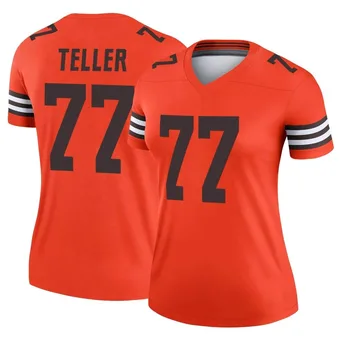 Women's Wyatt Teller Orange Legend Inverted Football Jersey