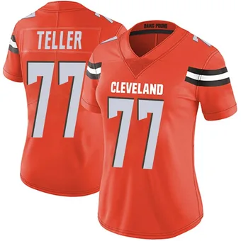 Women's Wyatt Teller Orange Limited Alternate Vapor Untouchable Football Jersey