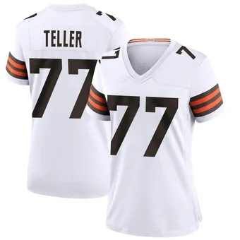 Women's Wyatt Teller White Game Football Jersey