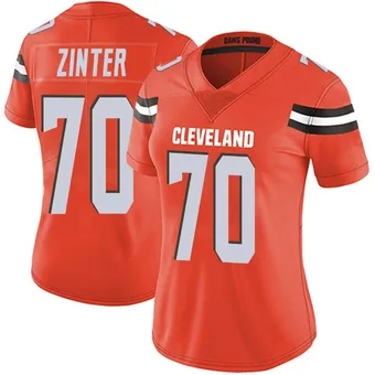 Women's Zak Zinter Orange Limited Alternate Vapor Untouchable Football Jersey