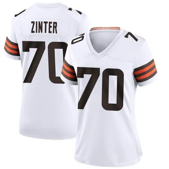 Women's Zak Zinter White Game Football Jersey