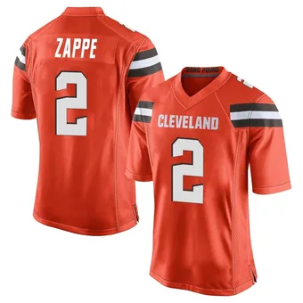 Youth Bailey Zappe Orange Game Alternate Football Jersey