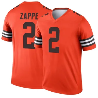 Youth Bailey Zappe Orange Legend Inverted Football Jersey