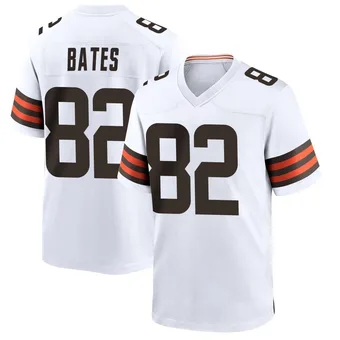 Youth Brenden Bates White Game Football Jersey