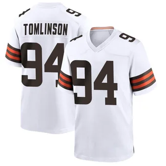 Youth Dalvin Tomlinson White Game Football Jersey